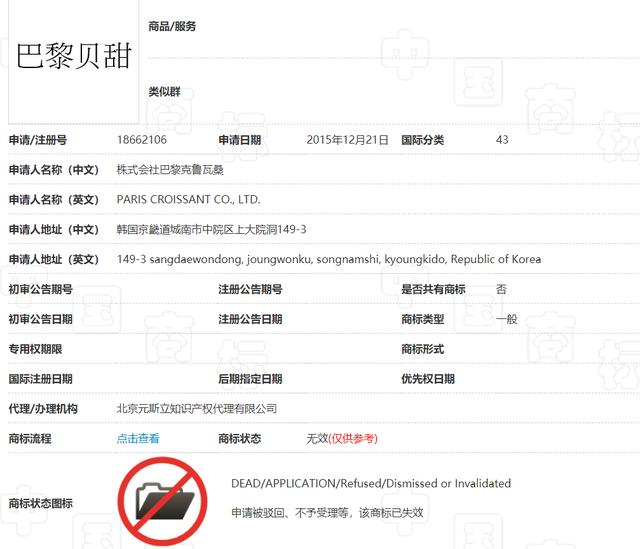 韓國企業“巴黎系”商標不允注冊，英文商標或將無效，須考慮法律