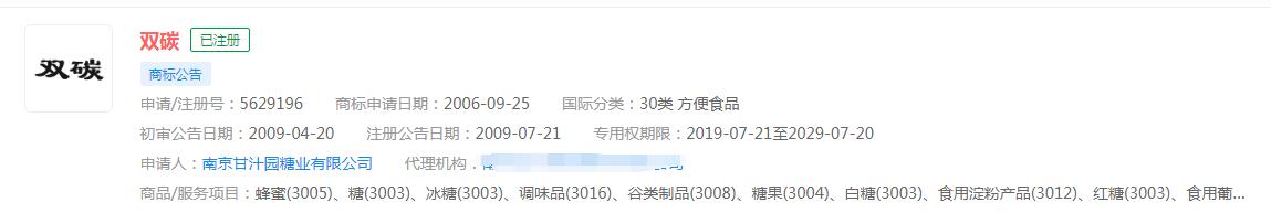 保險業(yè)為實現(xiàn)“雙碳”目標，雙碳已成功注冊商標，分類涉及方便食品