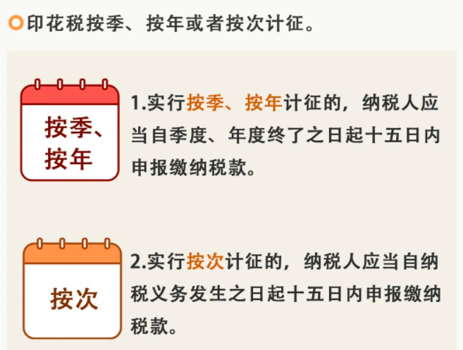 印花稅繳納時間新規定(印花稅納稅申報期限)